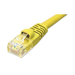 1ft CAT5e Network Patch Cable W/ Boot, Yellow ZT1195137 - Ziotek