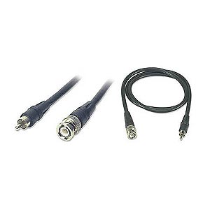 3ft RCA Audio Male To BNC Adapter Cable, Black ZT1283300 - Ziotek