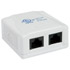 External RJ45 Cat5e Wall Jack Double ZT1800405
