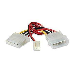 Electop 2 Pack 3-Pin ATX Fan to 4-Pin Molex Connector Cable Fan Power Adapter Cable