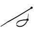 4in. Cable Tie 18lbs, UV Black, 100 Pack