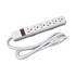 6 Outlet Vertical Plastic Power Strip 4ft. Cable ZT1120145