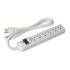 6 Outlet Horizontal Plastic Power Strip 4ft. Cable ZT1120147