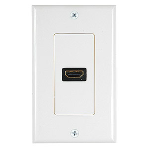 1 Port HDMI Wall Plate, Off White - Universal