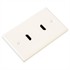 2 Port HDMI Wall Plate, White