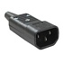 IEC C14 Power Cord Plug Connector, Black