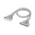Clear Round Floppy Drive Cable, 18in, 2 Conn.