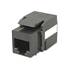 CAT6 RJ45 Keystone Jack 180d Black ZT1800352