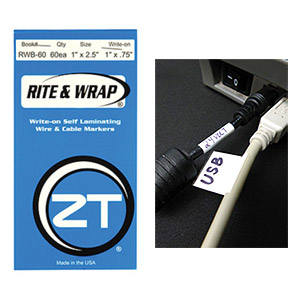 Rite And Wrap 1in. Wire Marker Booklet, 60 Labels RWB-60 - ZipTape