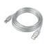 3ft. USB 2.0 Type A Male To Type B Male USB Cable, Clear ZT1311105