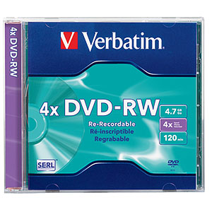 DVD-RW 4X 4.7GB In Jewel Case 94836 - Verbatim