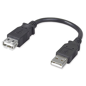 7.5in. USB Shortys USB 2.0 Type A Male To Female Extension USB Cable ZT1311547 - Ziotek