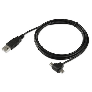6ft. USB 2.0 Type A Male To Mini / Micro Dual End Male USB Cable ZT1311554 - Ziotek