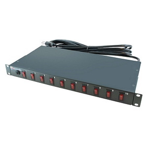 10 Outlet 1U Rack Mount PDU W/ Individual Switches MLSL-11510 - A Neutronics