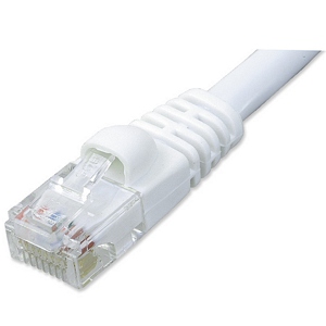 2ft CAT5e Network Patch Cable W/ Boot, White ZT1195318 - Ziotek