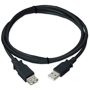 3ft. USB 2.0 Type A Male To Female Extension USB Cable, Black ZT1311033 - Ziotek