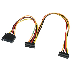SATA II 15 Pin Splitter Extension Cable, 15in. - Universal