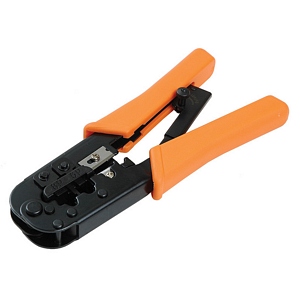 Heavy Duty Modular Plug Crimping Tool, Ratcheting, RJ45, RJ11, RJ12 - Universal