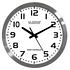 Brushed Metal 16in. Analog Atomic Clock, White WT-3161WH