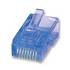 RJ45 Cat5 / 5e Stranded Plug Connector, Blue, 50 Pack ZT1800675