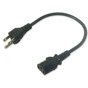 2ft. CPU, Monitor Or Projector Power Cord. ZT1202161 - Ziotek