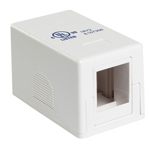 Keystone Surface Mount Box, Single Port, White - Universal
