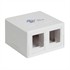 Keystone Surface Mount Box, Dual Port, White