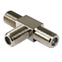 Coaxial Type F (Female To Female / Female) T Adapter