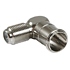 Coaxial Type F (Female To Male) Push-On Right Angle Adapter