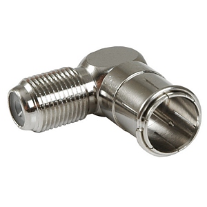 Coaxial Type F (Female To Male) Push-On Right Angle Adapter - Universal