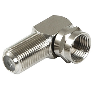 Coaxial Type F (Female To Male) Right Angle Adapter - Universal