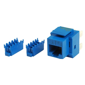 Cat5e 8P8C Keystone Panel Jack, Blue - Universal