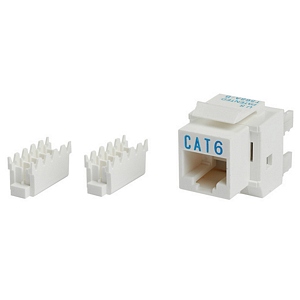 Cat6 8P8C Keystone Panel Jack, White - Universal