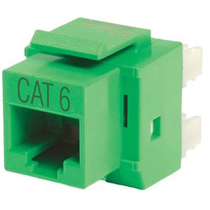 Cat6 8P8C Keystone Panel Jack, Green - Universal