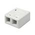 Keystone Surface Mount Box Dual Ports White
