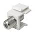Snap-In Coax Type F Coupler Keystone Jack, White ZT1800556