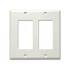 Decora 2 Hole Faceplate, White