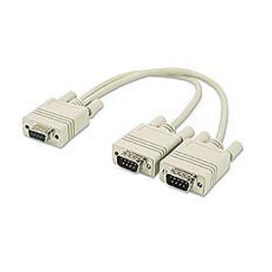 DB9 Serial Y-Cable 2 Male To 1 Female ZT1212195 - Ziotek