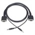 3ft Slim VGA Plus Stereo HD15 M/M Cable