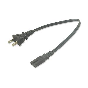 1ft. Notebook / Laptop C7 Power Cable, 2 Prong ZT1212578 - Ziotek
