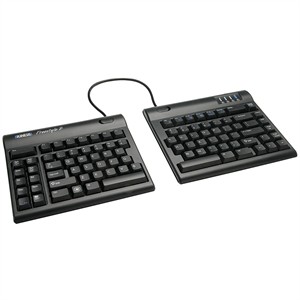 Freestyle2 Keyboard With Pivot Tether, USB, Black KB800PBUS - Kinesis