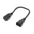 1ft. Power Supply Extension Cord, C14 To 3-Prong Grounded 110V AC, Black ZT1310430