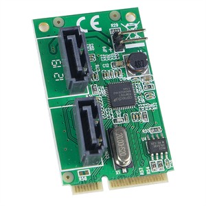 Mini PCI-e Card, 2 Port SATA 6G, Non-RAID - Universal