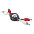 4ft. Retractable Stereo RCA Cable Male To Male ZIP-AUDIO-RC1