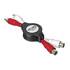4ft. Retractable Stereo RCA Extension Cable Male To Female ZIP-AUDIO-RC2