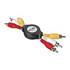 Retractable Audio/video Cable, M/M, 4'