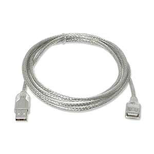 6ft. USB 2.0 Type A Male To Female Extension USB Cable, Silver 336314 - Manhattan
