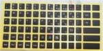 US English Layout Keyboard Stickers Label With White Letters, Black background - Universal