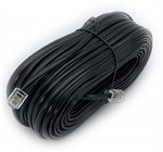 100ft Telephone RJ11 (RJ12)  Cable, Black - Universal