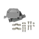 DB25 Plastic D-Sub Hood, Gray - Universal